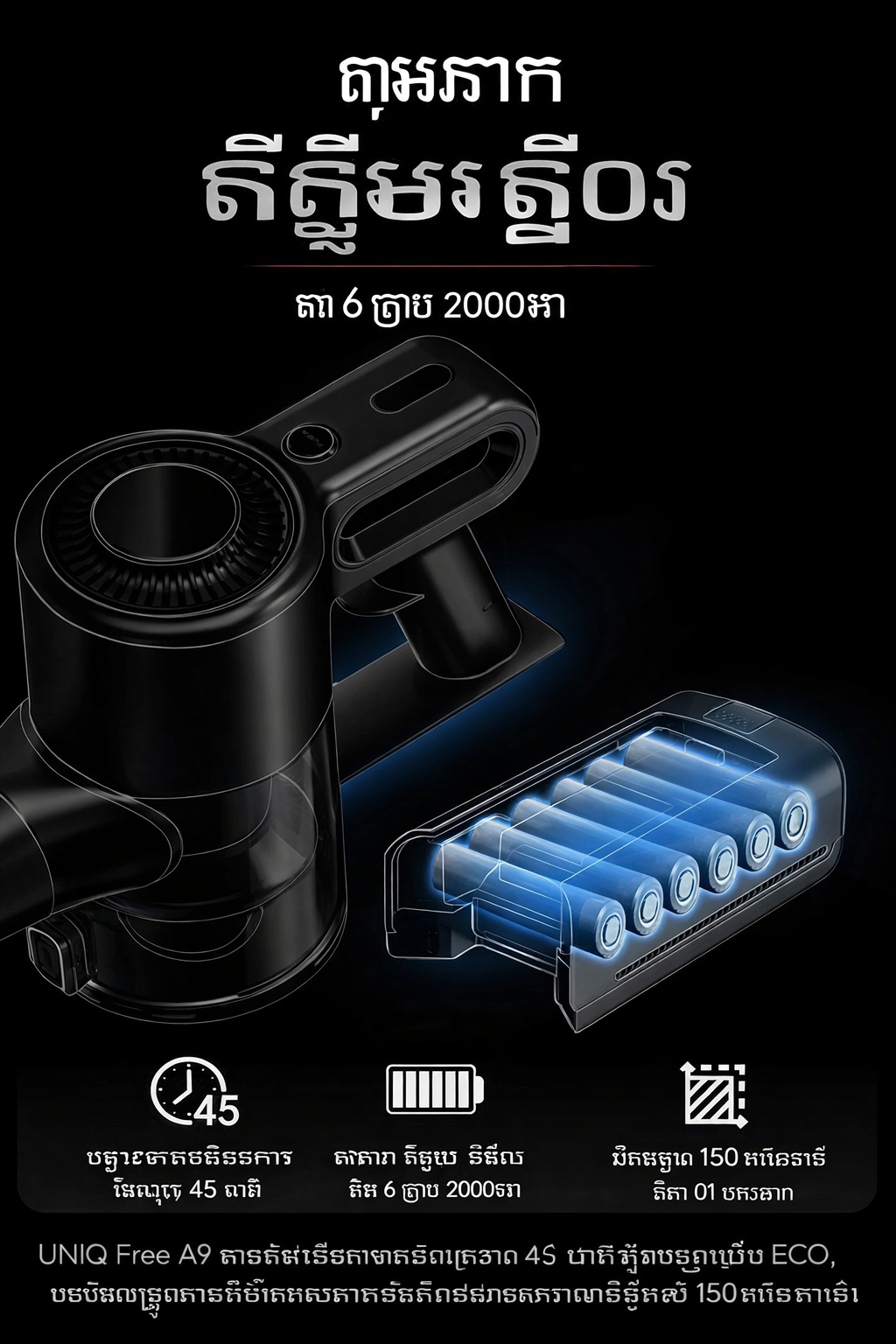 Thông tin Máy hút bụi cầm tay không dây MEKOLIFE Free A9 Pro máy hút bụi mini gia đình đa năng cây hút bụi xe ô tô ga giường sofa nệm